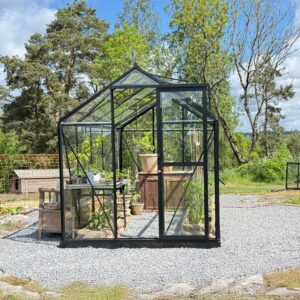 Large_Sort front Drivhus Royal Well Solstuen 7,5m² Sort