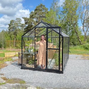 Large_Sot drivhus Lillerud Mia Drivhus Royal Well Solstuen 7,5m² Sort