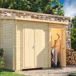 Ubehandlet bod inntil en vegg.