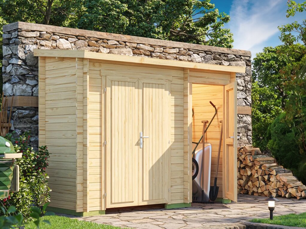 Ubehandlet bod inntil en vegg.