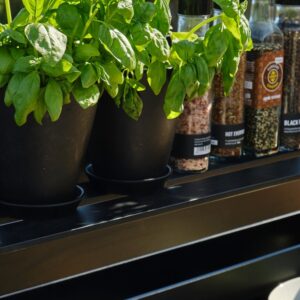 Holly utekjøkken m/benkeplate og rygg | sort