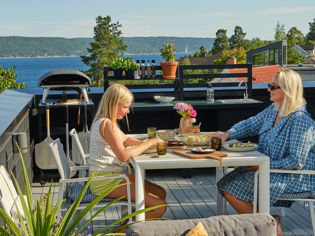 Holly utekjøkken m/benkeplate og rygg | sort - Bilde 4