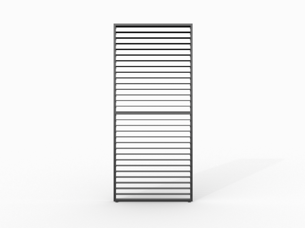 Pergola Lamellvegg |123x218 | Sort - Bilde 1