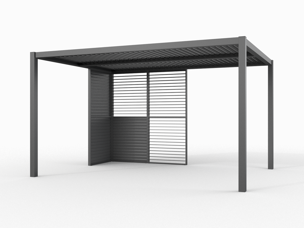 Pergola Lamellvegg |123x218 | Sort - Bilde 4