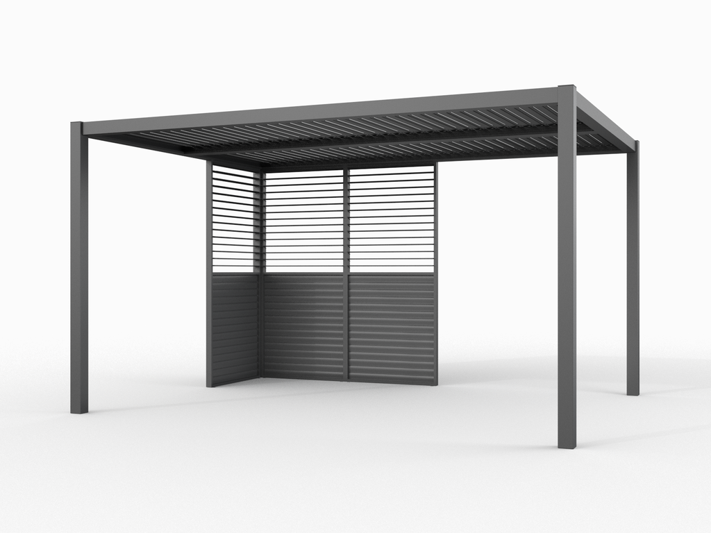 Pergola Lamellvegg |123x218 | Sort - Bilde 5