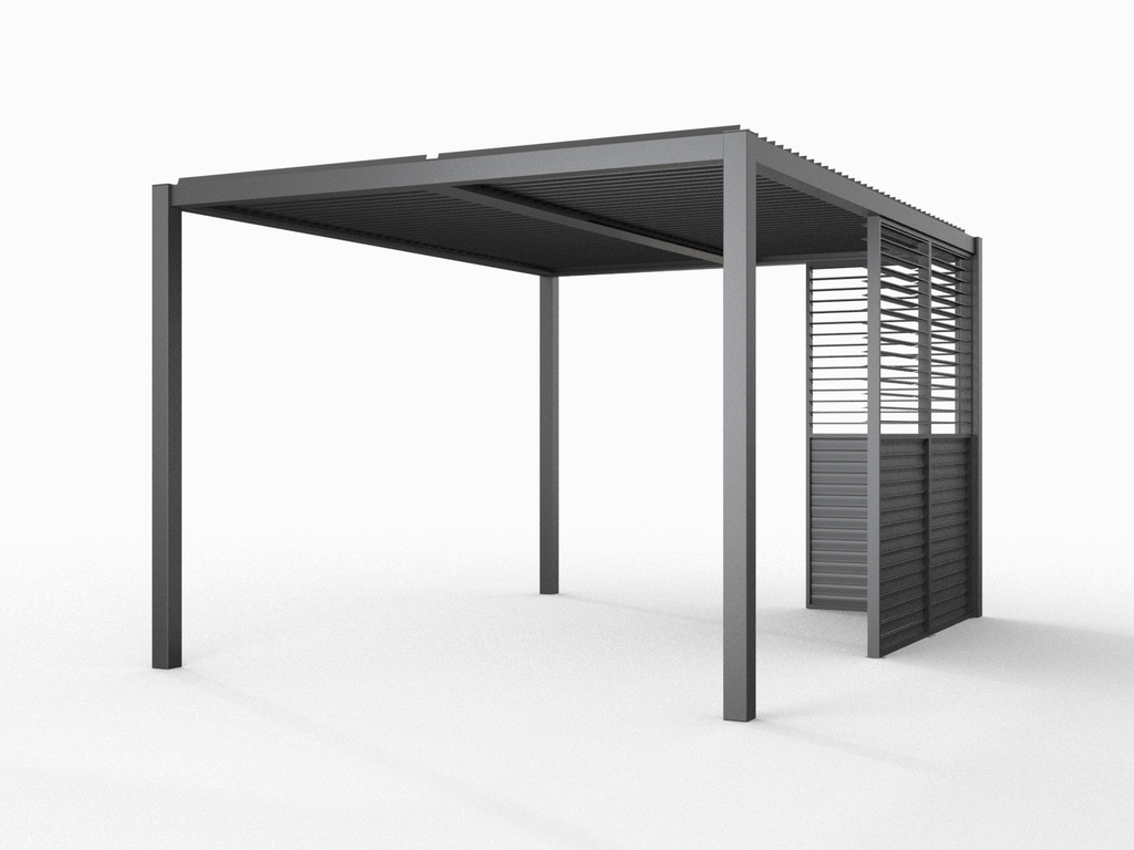 Pergola Lamellvegg |123x218 | Sort - Bilde 6