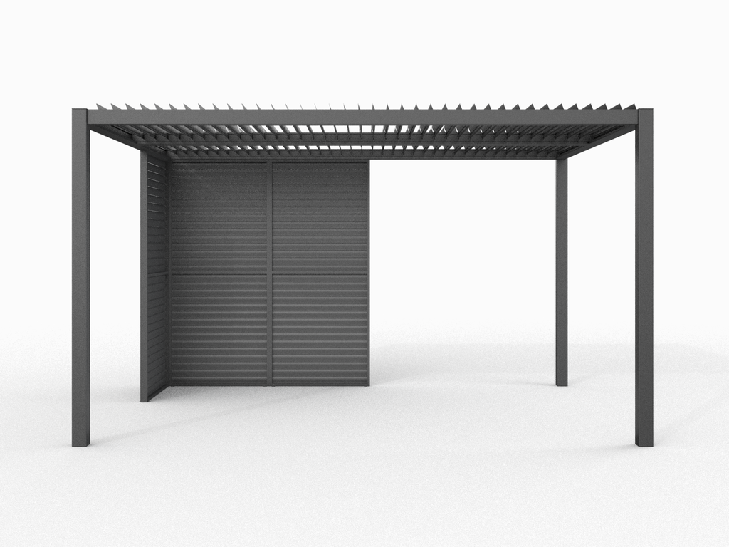 Pergola Lamellvegg |123x218 | Sort - Bilde 7