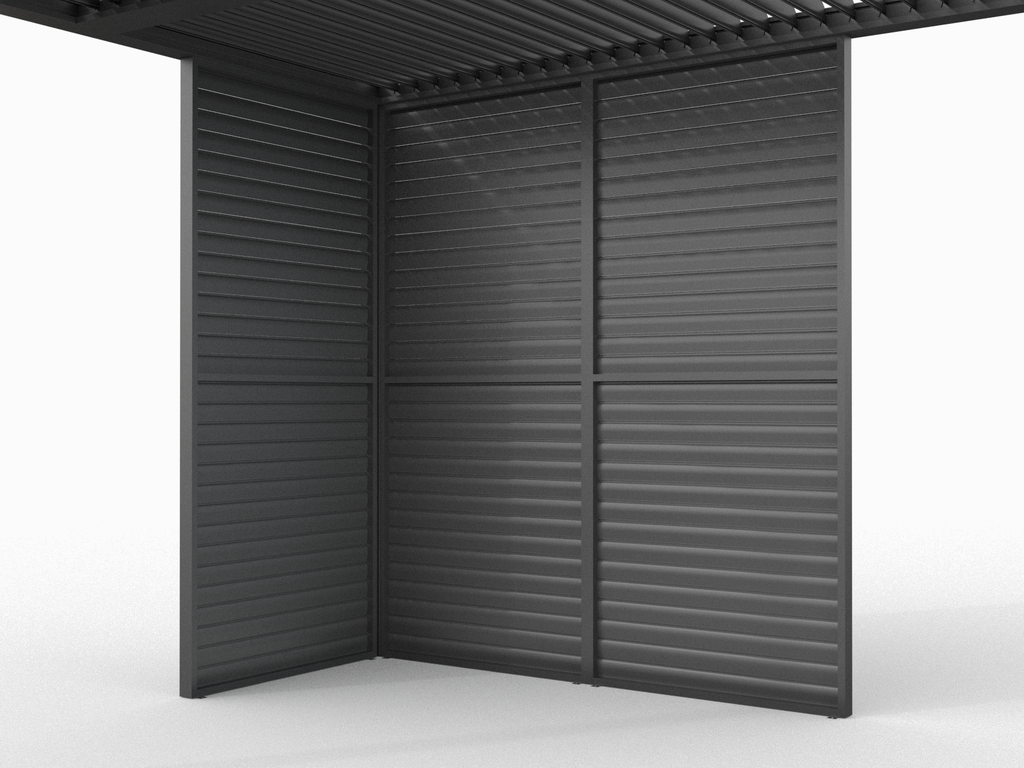 Pergola Lamellvegg |123x218 | Sort - Bilde 9