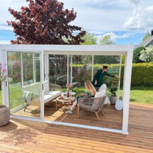 Large_lukker dør 4_3 Pergola | Sørøya | 3x4m hvit