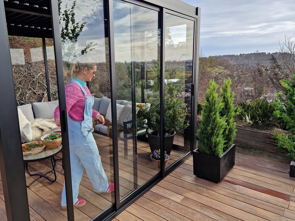 Pergola skyvedør | Sørøya | 270x218 | sort - Bilde 5