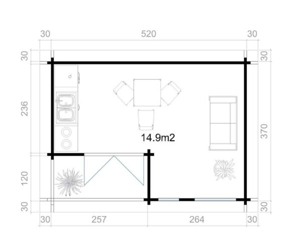 Anneks |  Lillesand 70mm | 19,2m²
