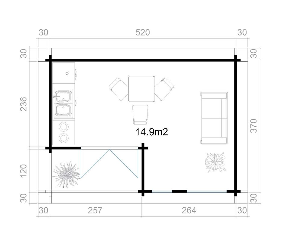Anneks |  Lillesand 70mm | 19,2m² - Bilde 3