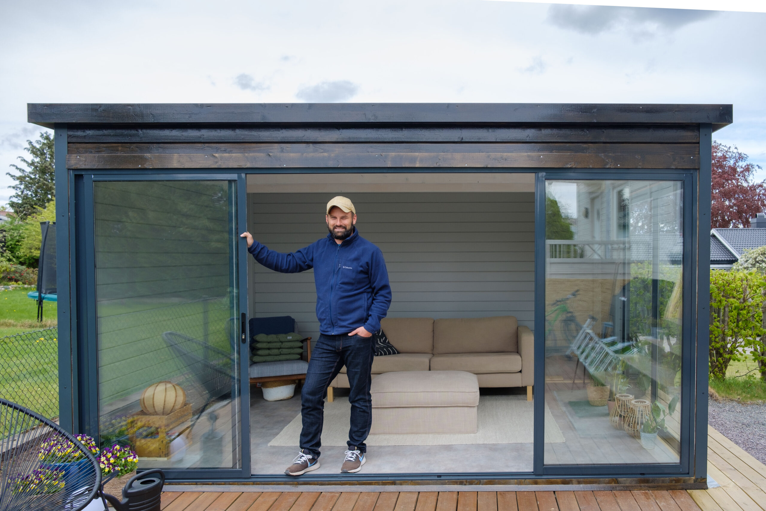 Morten fikk et ekstra rom i hagen