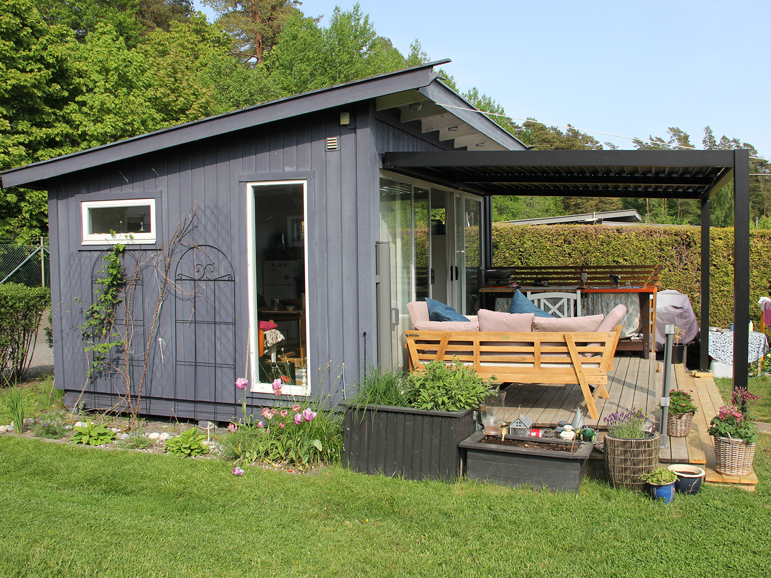 Pergola i kolonihagen