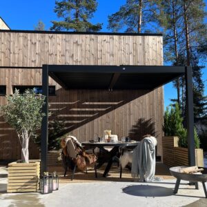 Large_IMG_2220 Pergola veggmontert | Sørøya | 3x4m sort