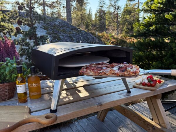 Pizzaovn gass Napoli 13" med roterende pizzastein