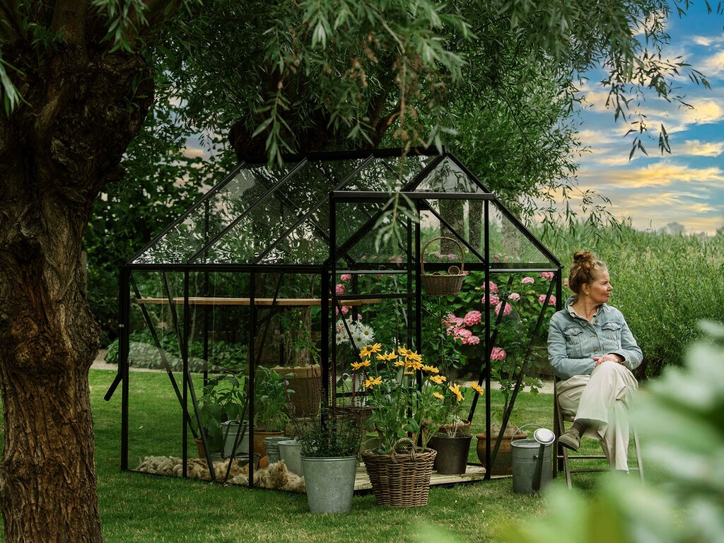 Drivhus Royal Well | Spire 6,0m² | Sort - Bilde 1