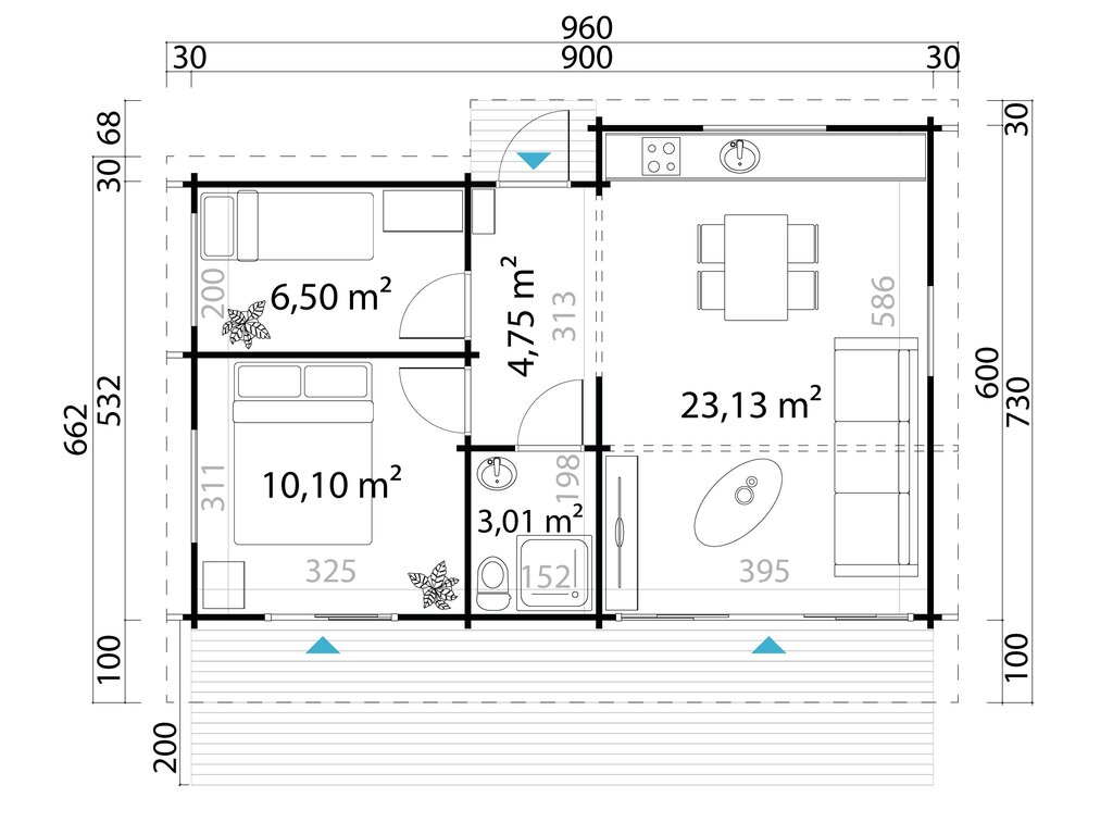 Hytte | Vanse  | 54m² - Bilde 5