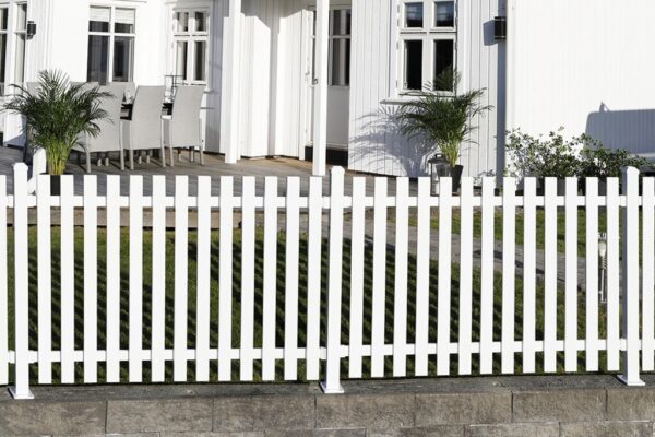 Stakittgjerde Aluminium 180x94 cm hvit