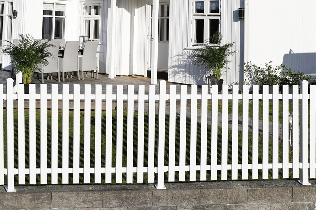 Stakittgjerde Aluminium 180x94 cm hvit - Bilde 1