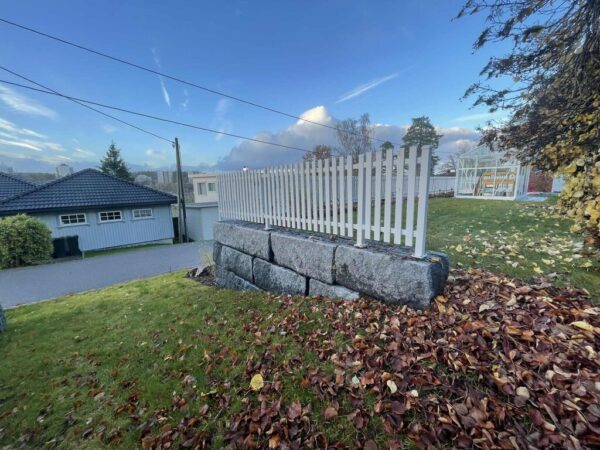 Stakittgjerde Aluminium 180x94 cm hvit