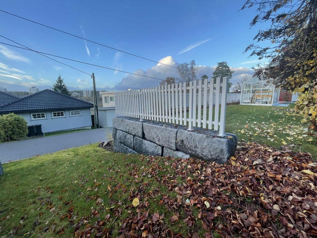 Stakittgjerde Aluminium 180x94 cm hvit - Bilde 4