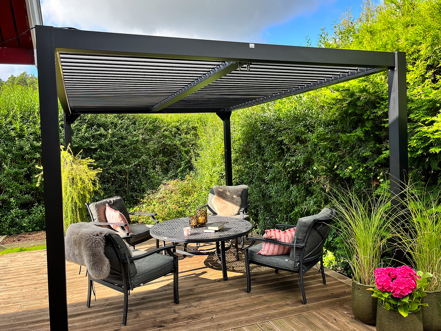 Mer tid ute med en pergola