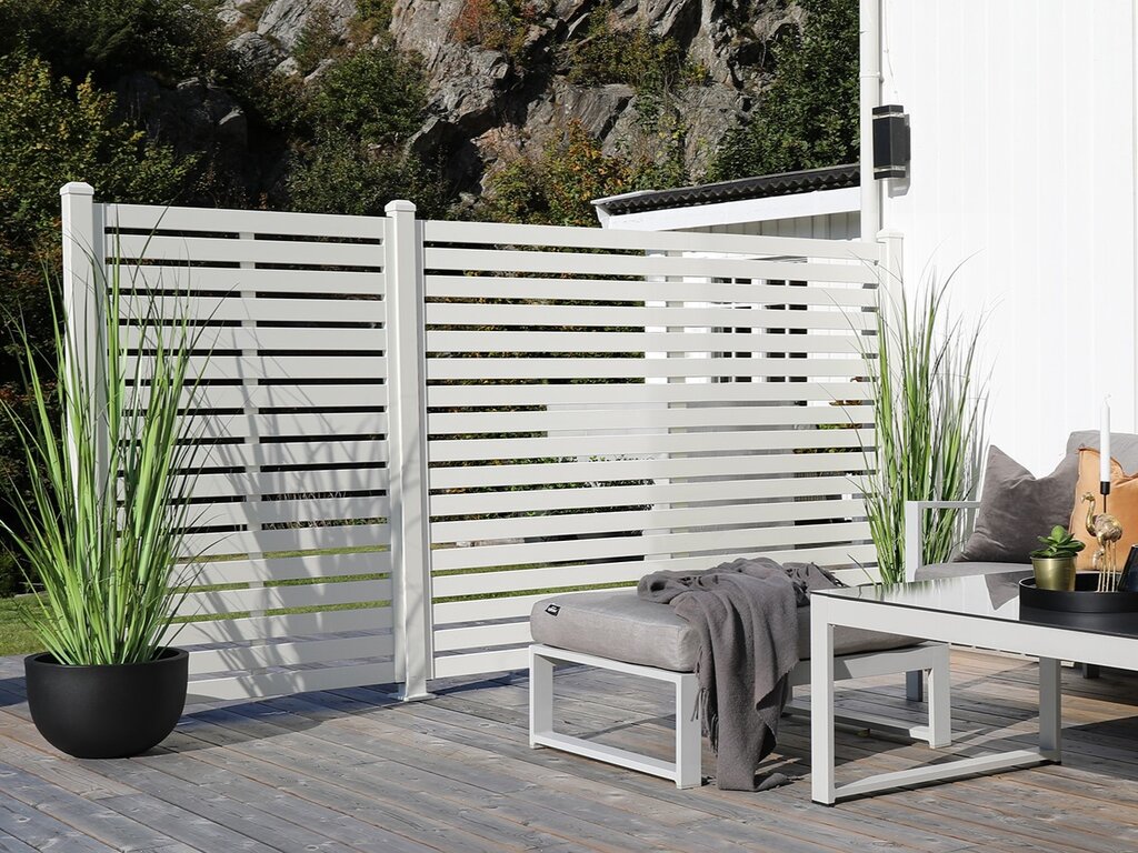 Levegg Aluminium 180x83 cm | Hvit - Bilde 1