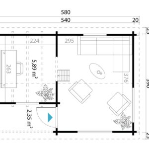 Large_Myra plantegning 1 Anneks | Myra | 22,9m²