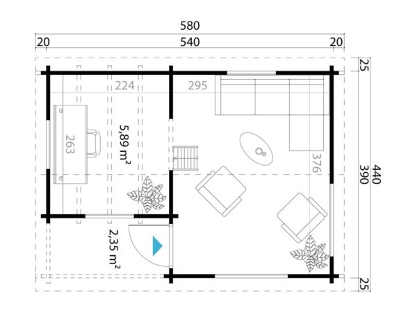Anneks | Myra | 22,9m²
