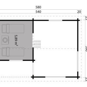 Large_Myra plantegning 2 Anneks | Myra | 22,9m²