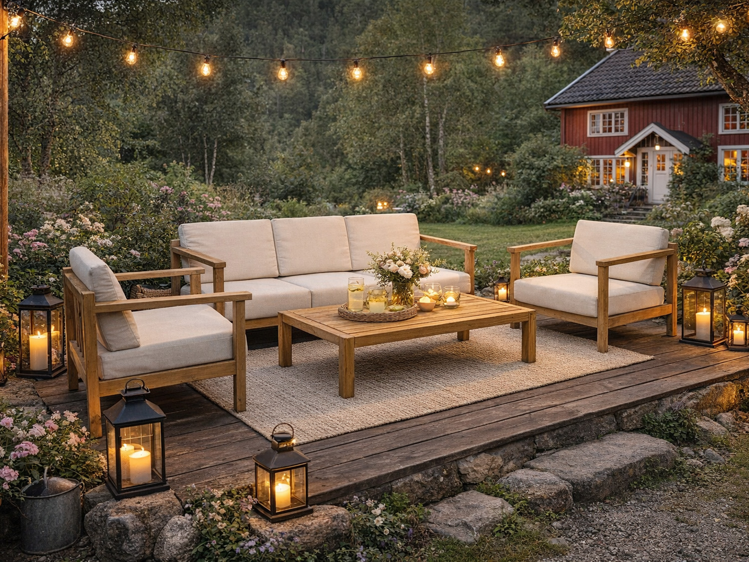 Berg loungesett teak - Bilde 1