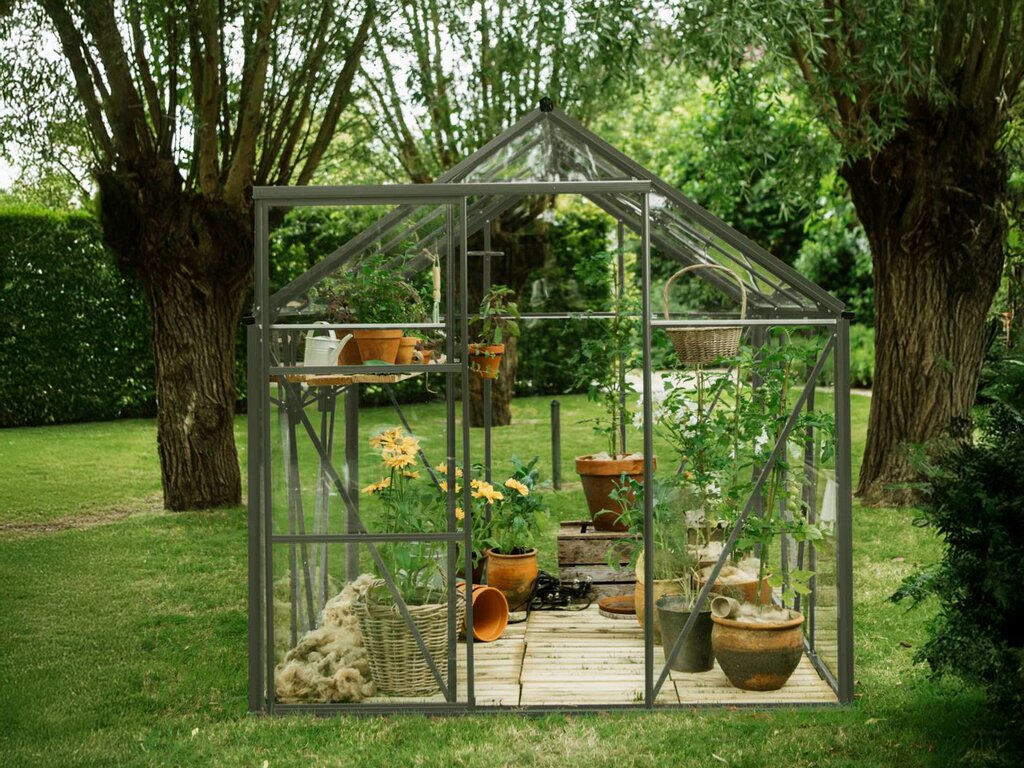 Drivhus Royal Well Spire 7,2m² Olivengrå