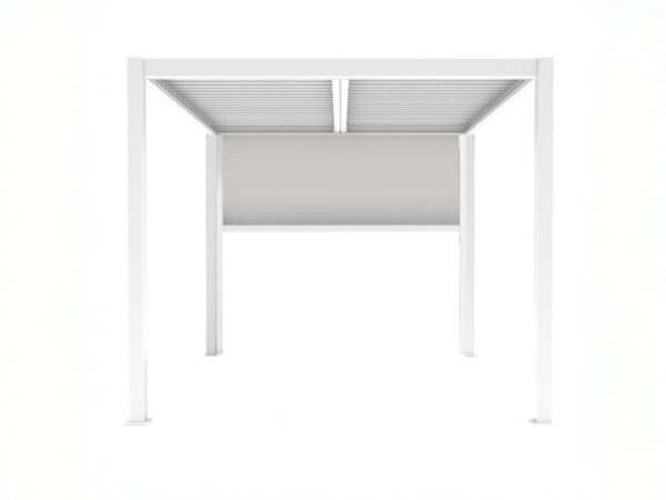 Pergola zip vegg Sørøya 370×218 hvit