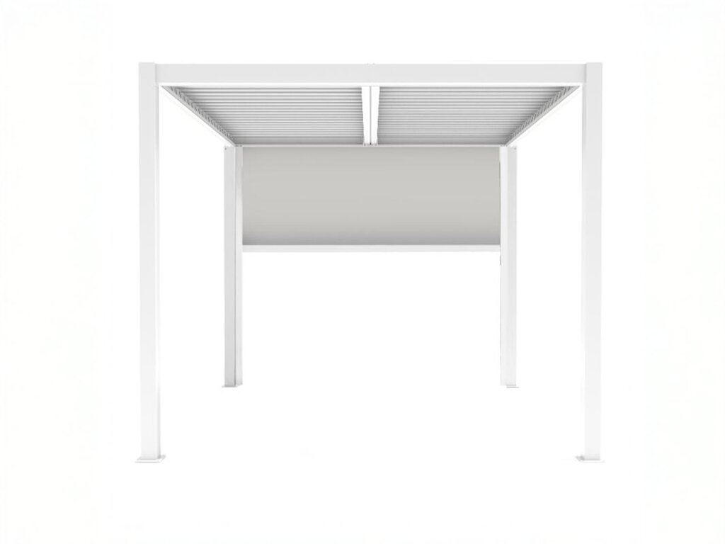 Pergola zip vegg Sørøya 370×218 hvit - Bilde 1