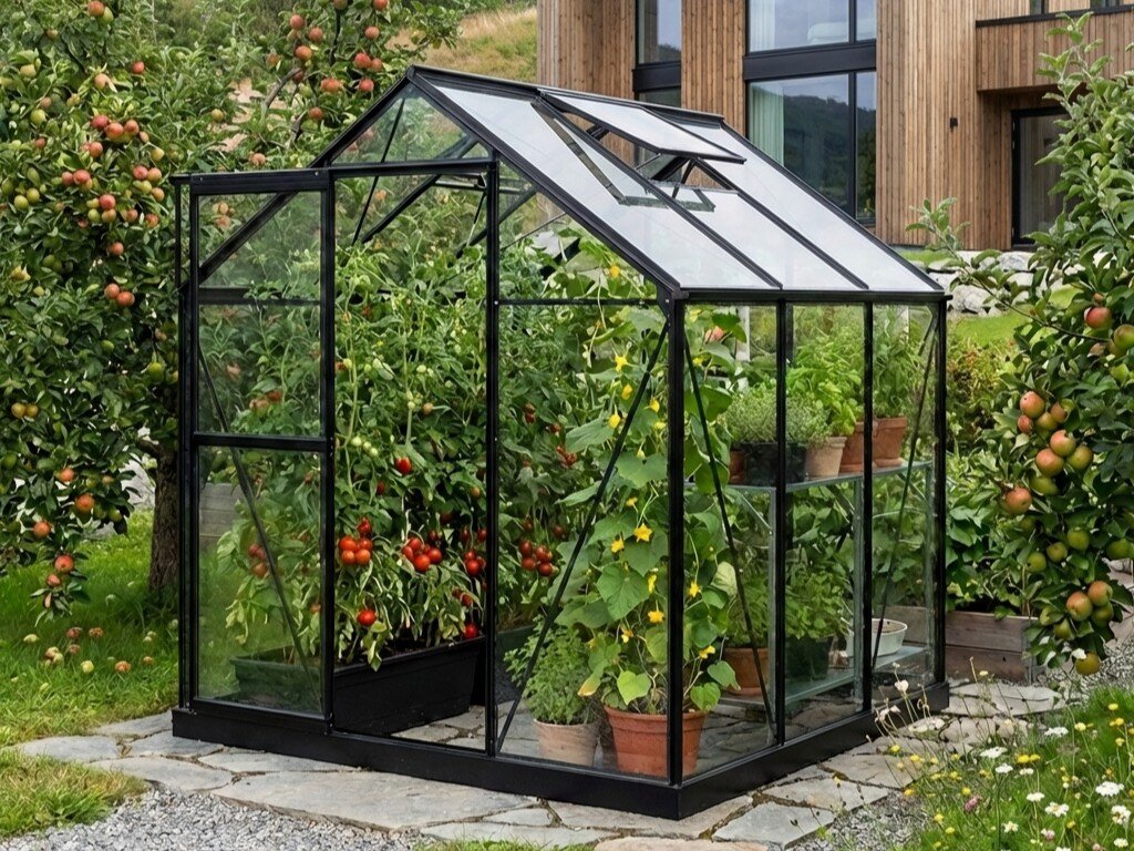 Drivhus Royal Well Solstuen 4,5m² Sort - Bilde 1