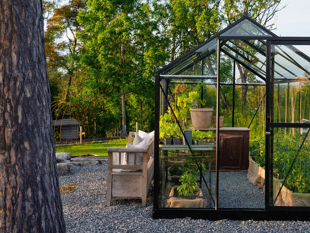 Drivhus Royal Well | Solstuen 9m² | Sort - Bilde 4