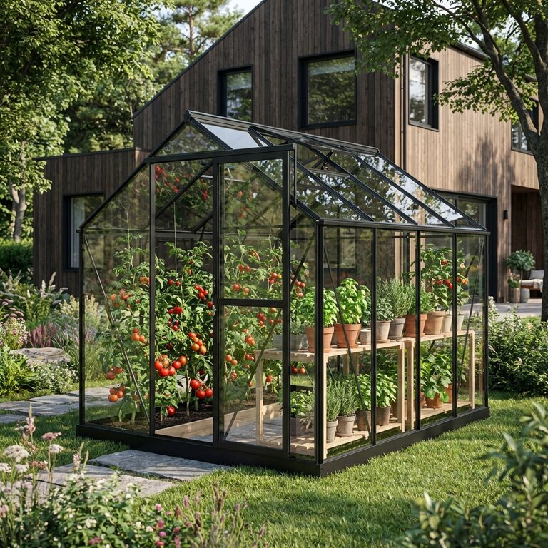 Drivhus Royal Well | Solstuen 6,1m² | Sort - Bilde 1