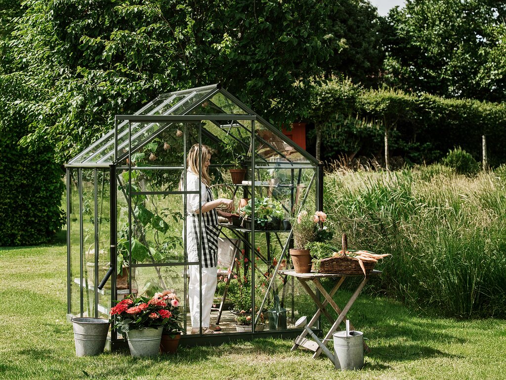 Drivhus Royal well | Solstuen 4,5m² | Olivengrå - Bilde 2