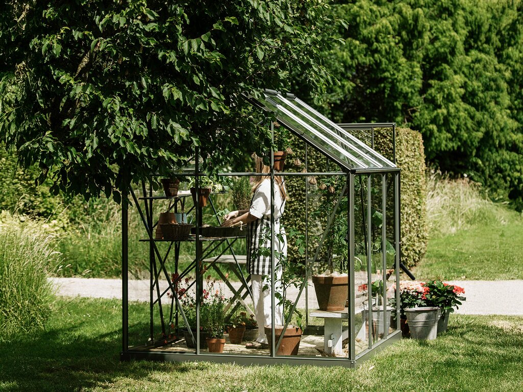 Drivhus Royal well | Solstuen 4,5m² | Olivengrå - Bilde 1