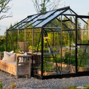 Large_Sort solstuen 4_3 Drivhus Royal Well Solstuen 4,5m² Sort