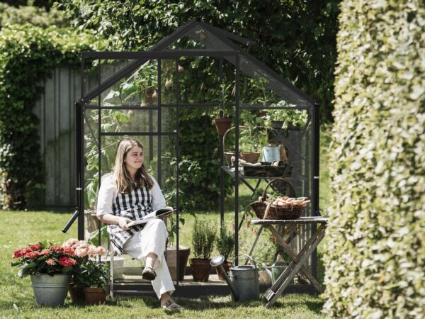 Drivhus Royal Well | Solstuen 6,1m² | Sort