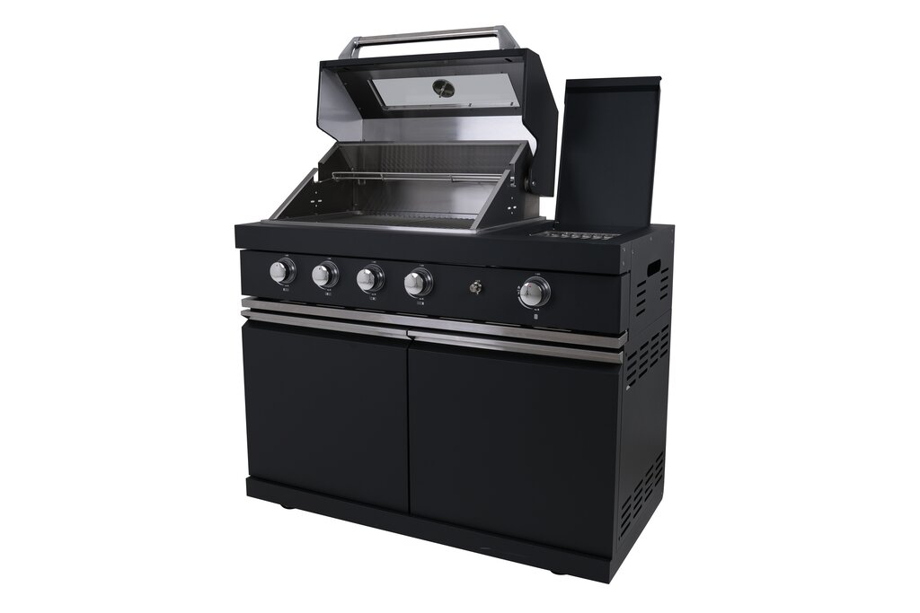 Komplett utekjøkken med grill, kjøleskap og vask sort - Bilde 14