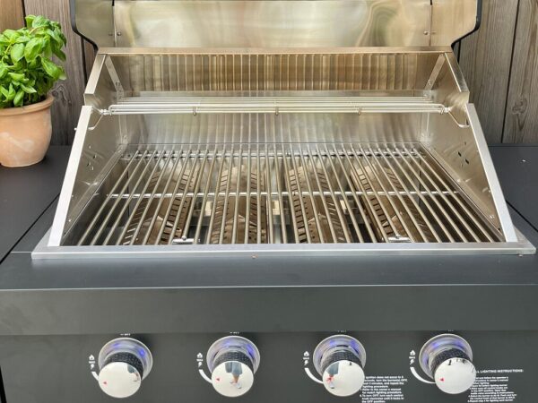 Komplett utekjøkken med grill, kjøleskap og vask sort