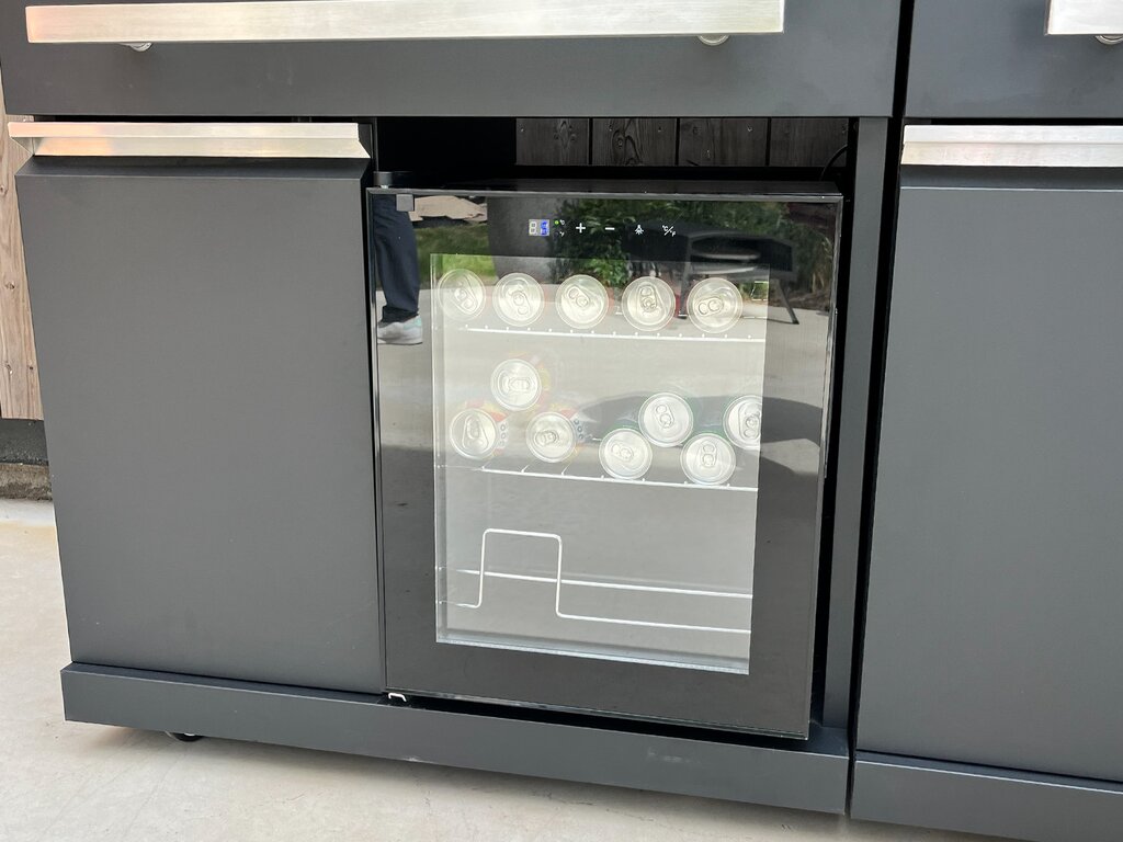 Komplett utekjøkken med grill, kjøleskap og vask sort - Bilde 18