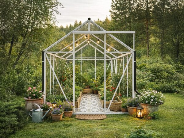 Drivhus Spire 3,7m² Hvit