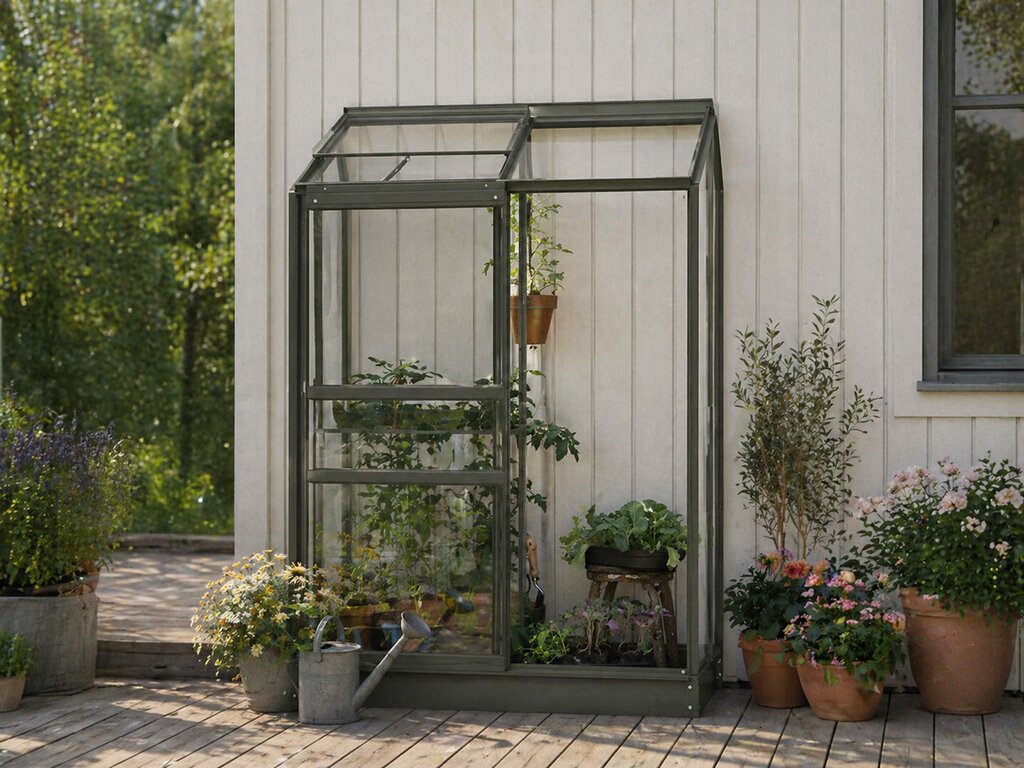 Drivhus Royal Well Spirehuset 0,91m² Olivengrå - Bilde 2