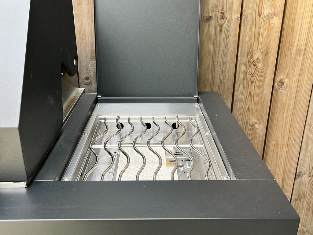 Komplett utekjøkken med grill, kjøleskap og vask sort - Bilde 5