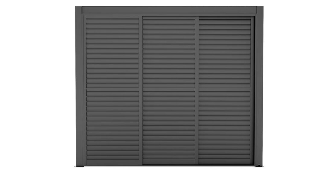 Pergola skyvedør lamell 270×218 sort