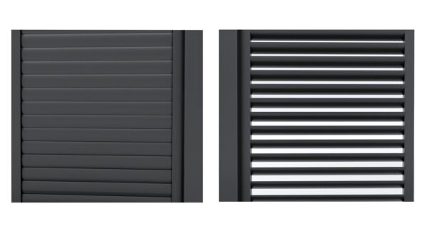 Pergola skyvedør lamell 270x218 sort